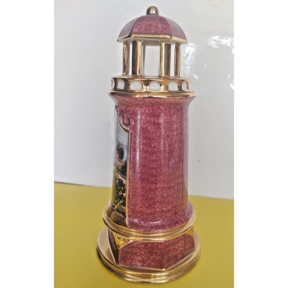 2004 Thomas Kinkade Painter of Light “Victorian Light” Lighthouse Lamp - Picture 3 of 9